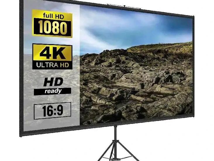 100" portabel stativ projektorduk 4k bästa kvalitet skärm