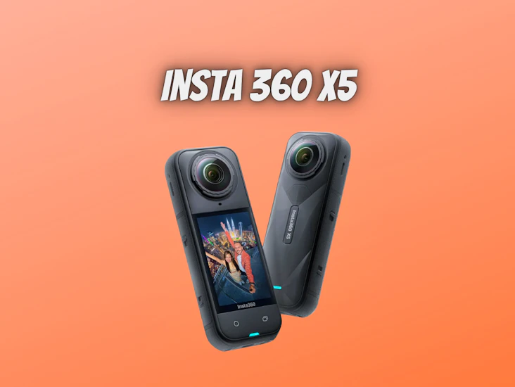 Insta 360 x5 - 8k waterproof 360 action camera - 2x batteries