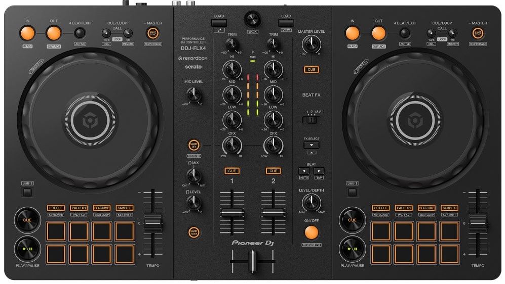Pioneer ddj-flx4 dj-kontroller inklusive alla kablar