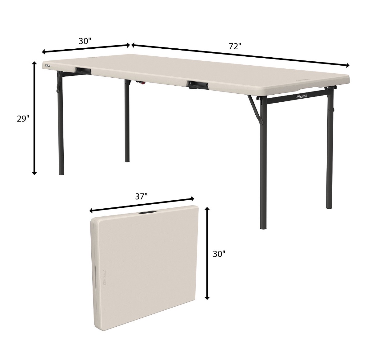 2 lifetime commercial 6-foot tables