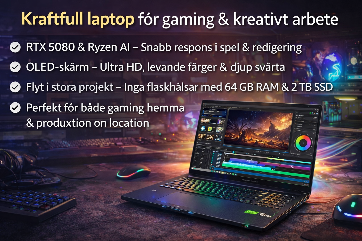 Asus proart p16 – rtx 5080 | 64gb ram | 2tb ssd | gaming & creator laptop