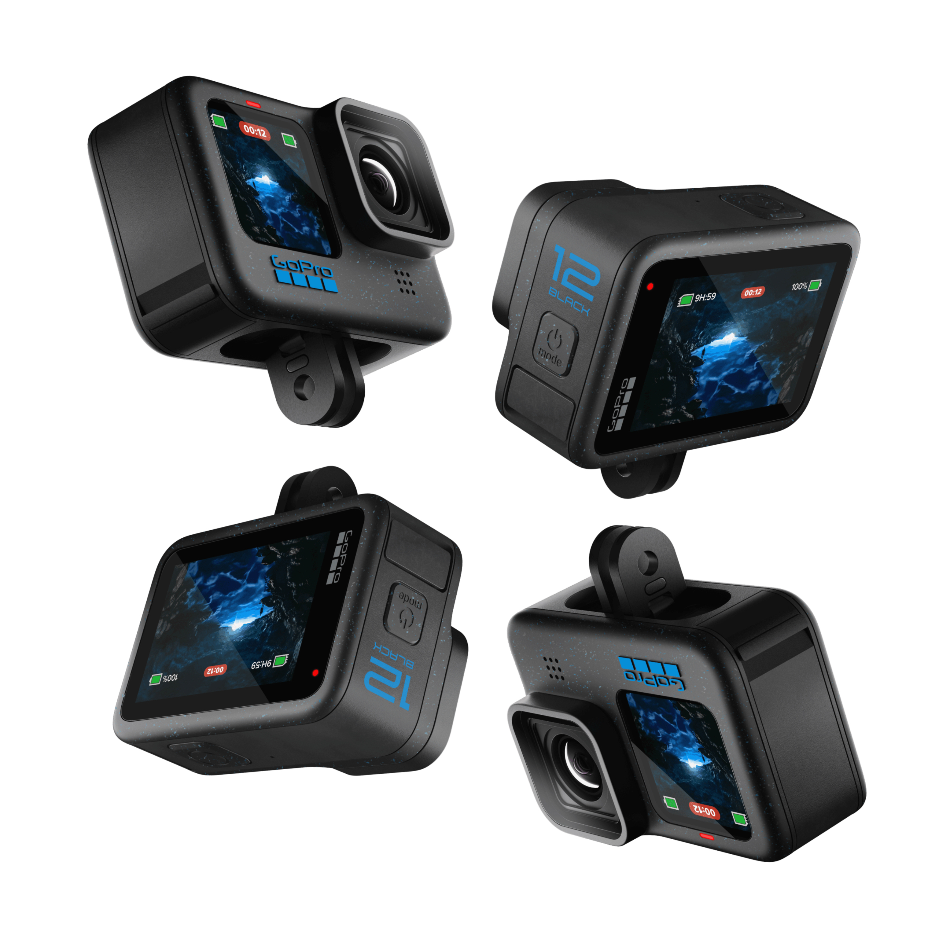 4x gopro 12 med mounts 