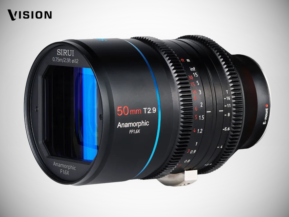Sirui 50mm t2.9 1.6x full-frame anamorphic lens for sony e