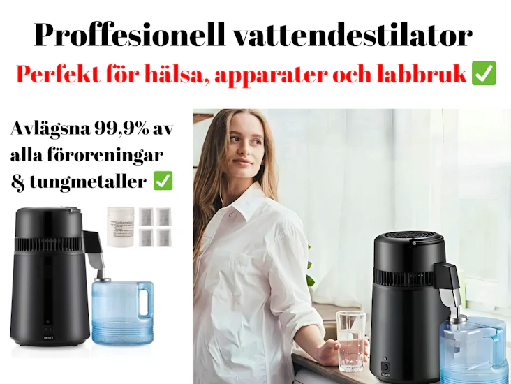 💧 premium vattendestillator – superrent vatten hemma eller på jobbet 🔥