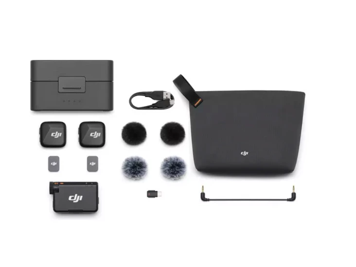 Dji mic mini wireless microphone 2tx + 1rx + charging case