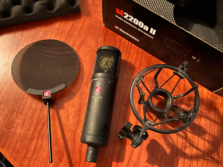 Riktigt bra kondensatormikrofon – se2200 med tillbehör