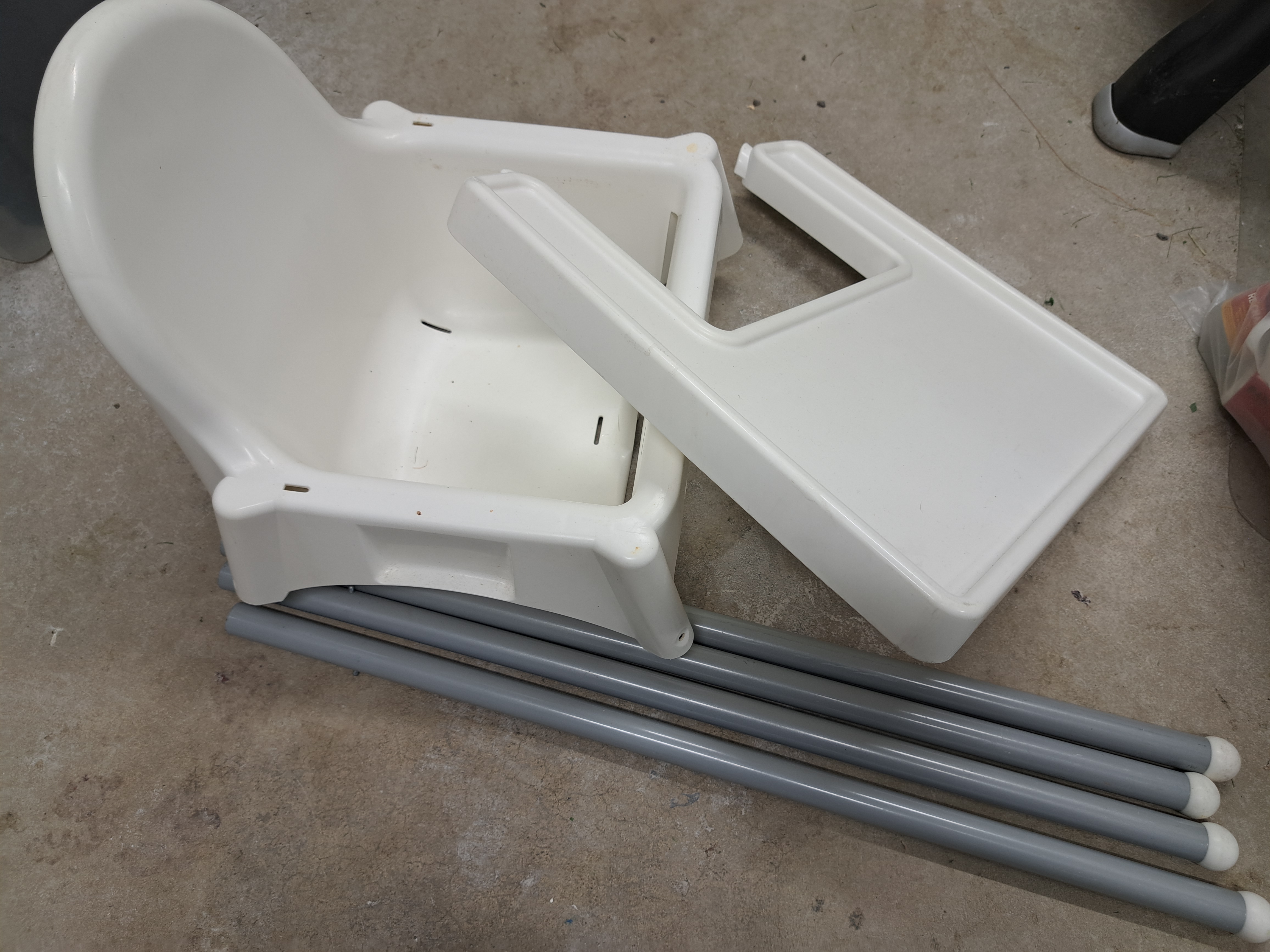 Ikea babystol matstol med bricka 