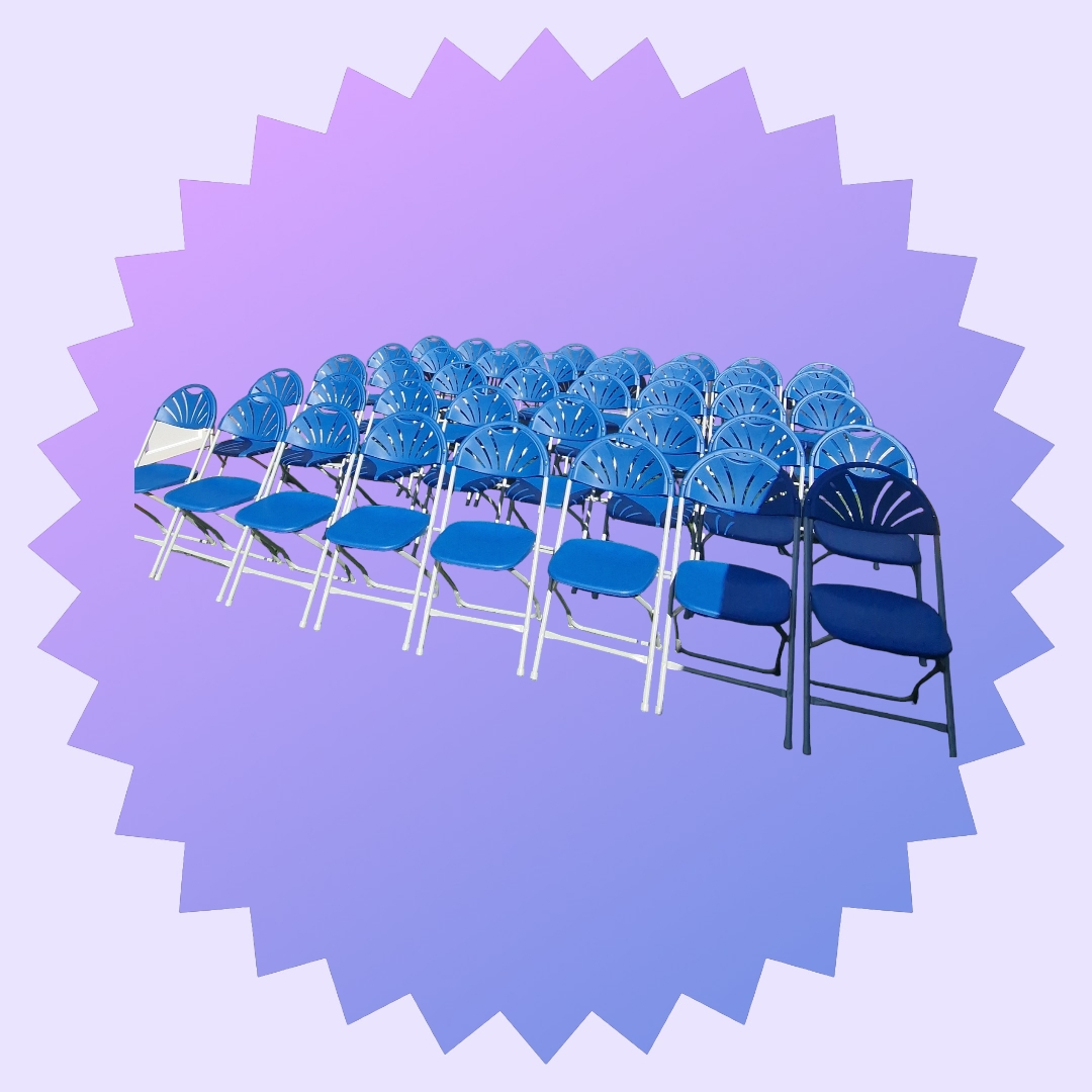 Foldable chairs, trestle tables and gazebos for rent