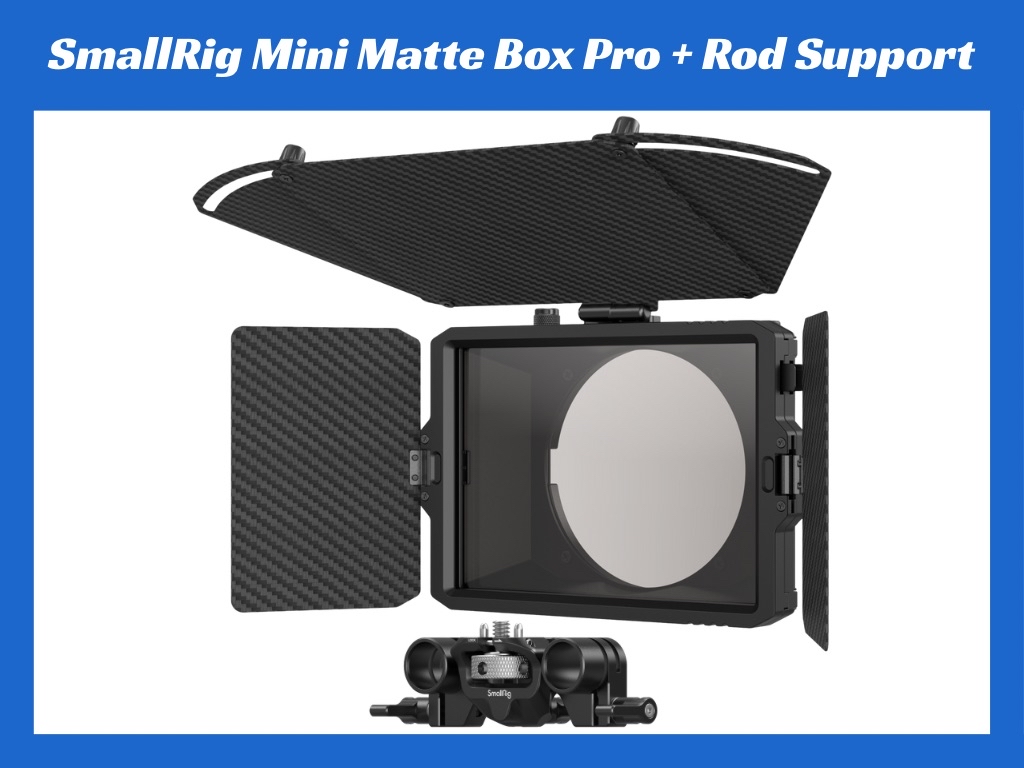 Smallrig mini matte box pro (clip on) + rod support + filter trays (4x5.65)