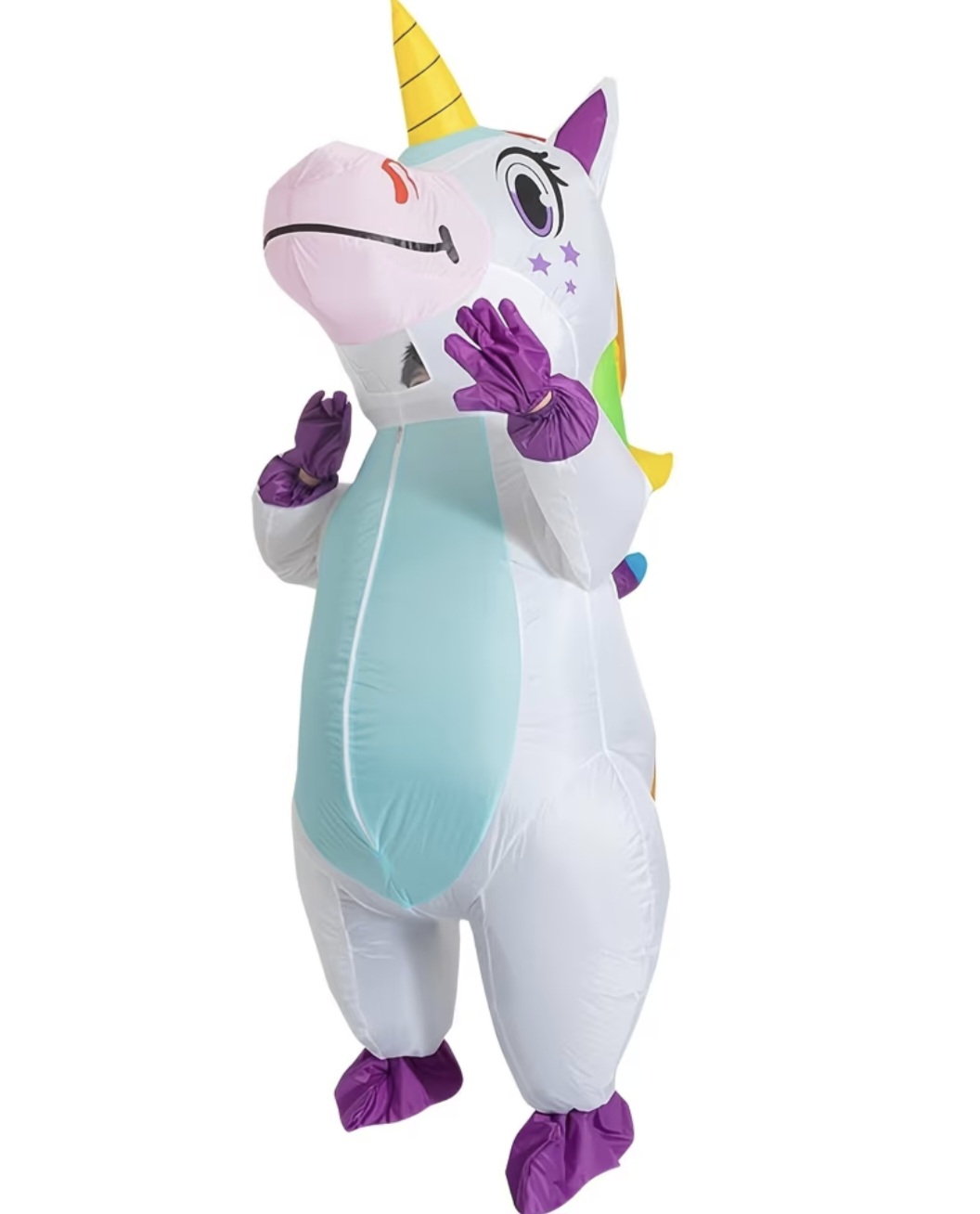 🦄 uppblåsbar enhörningsdräkt – barnkalas, fest & event