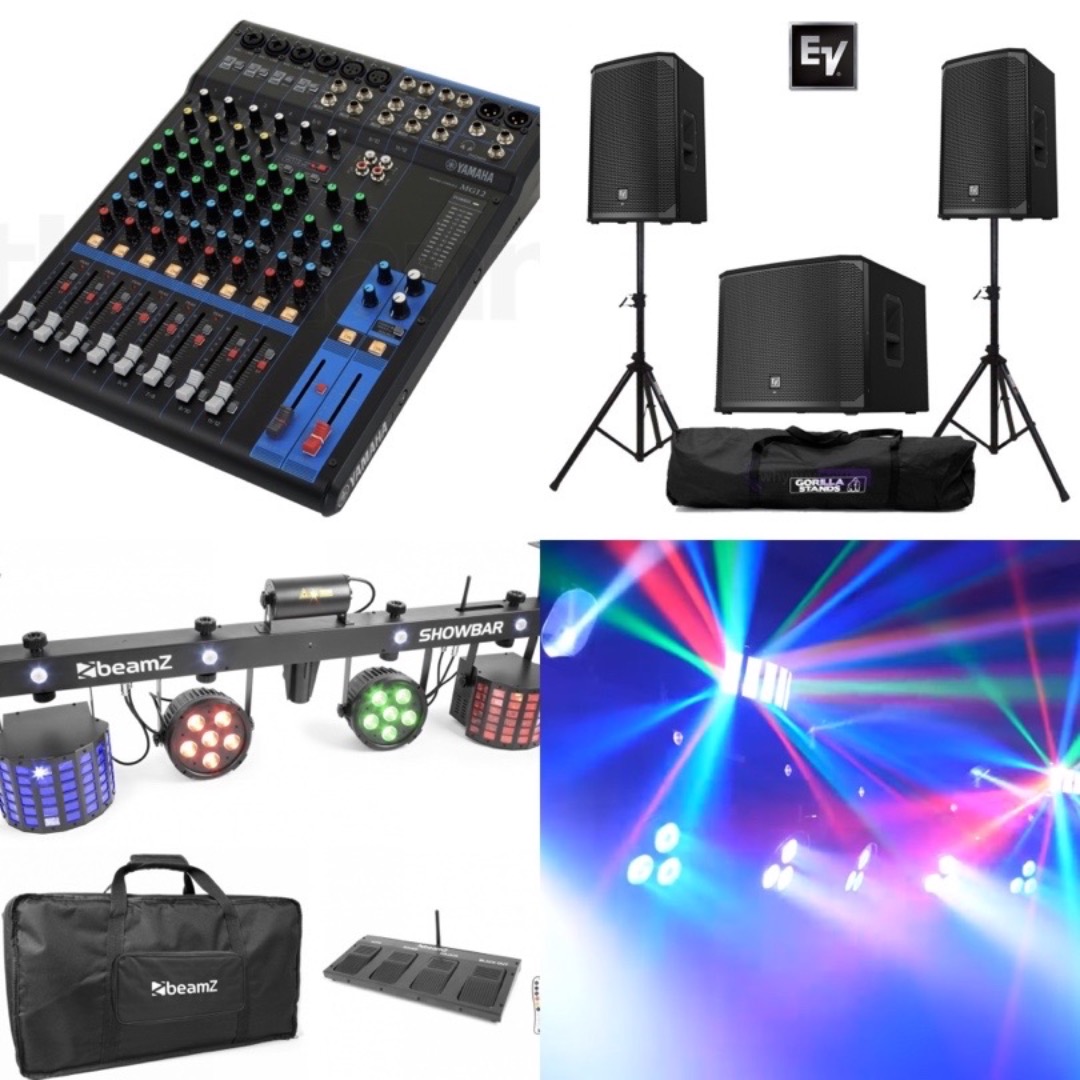 Festpaket 🎉 ljud och ljus🕺3000watt