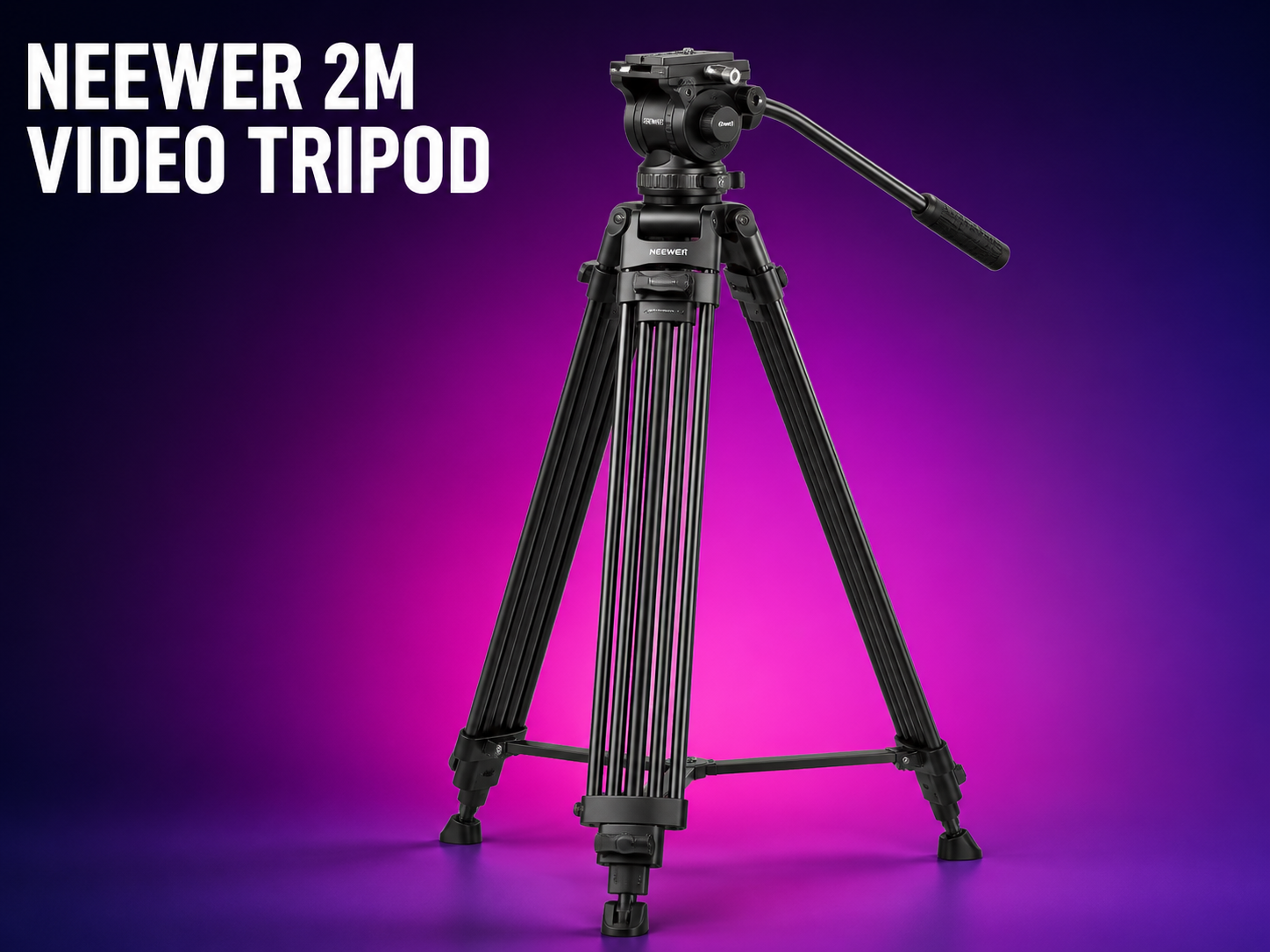Neewer ll38 2m video tripod with fluid head