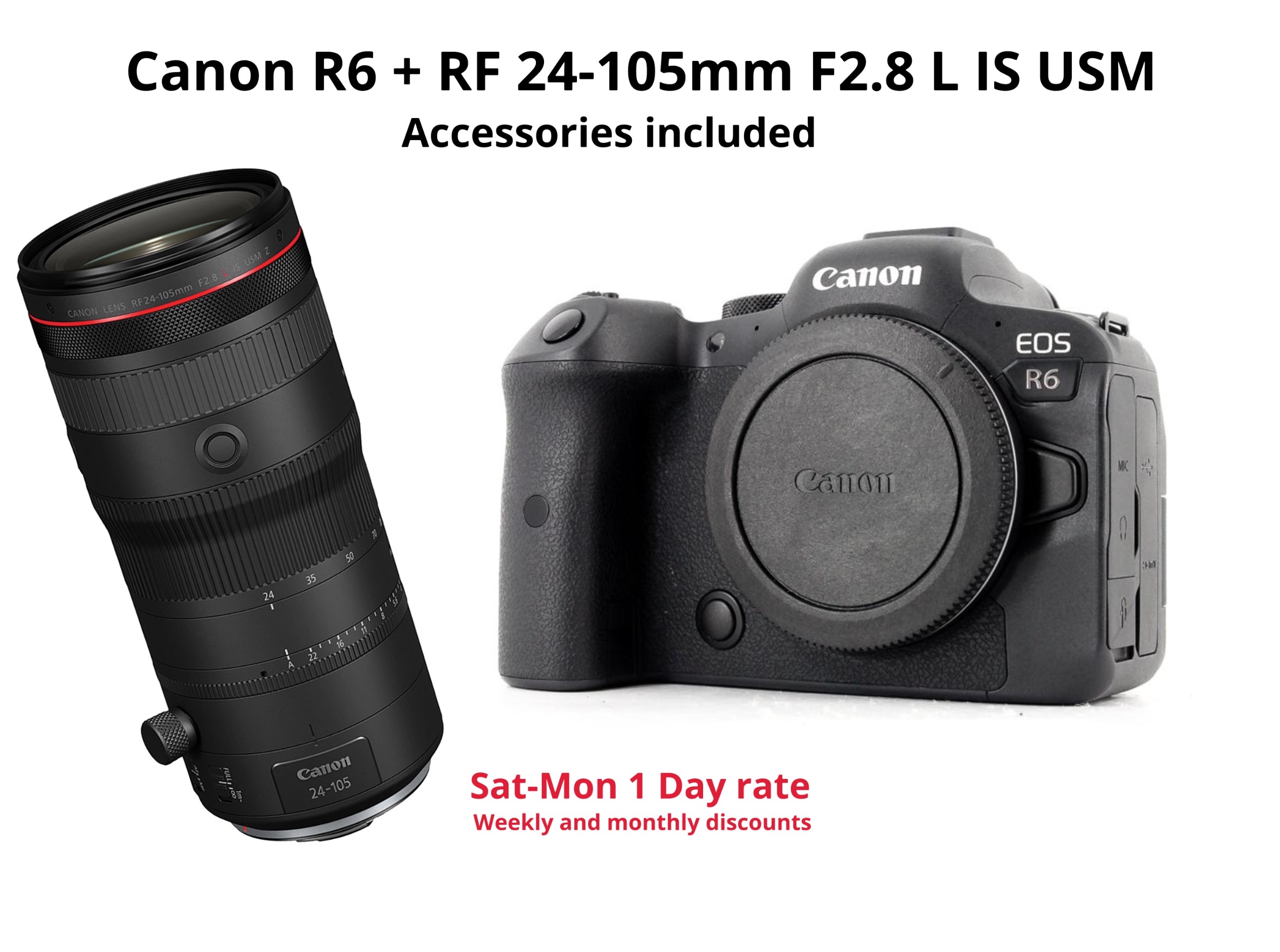 Canon r6 + rf 24-105mm f2.8 