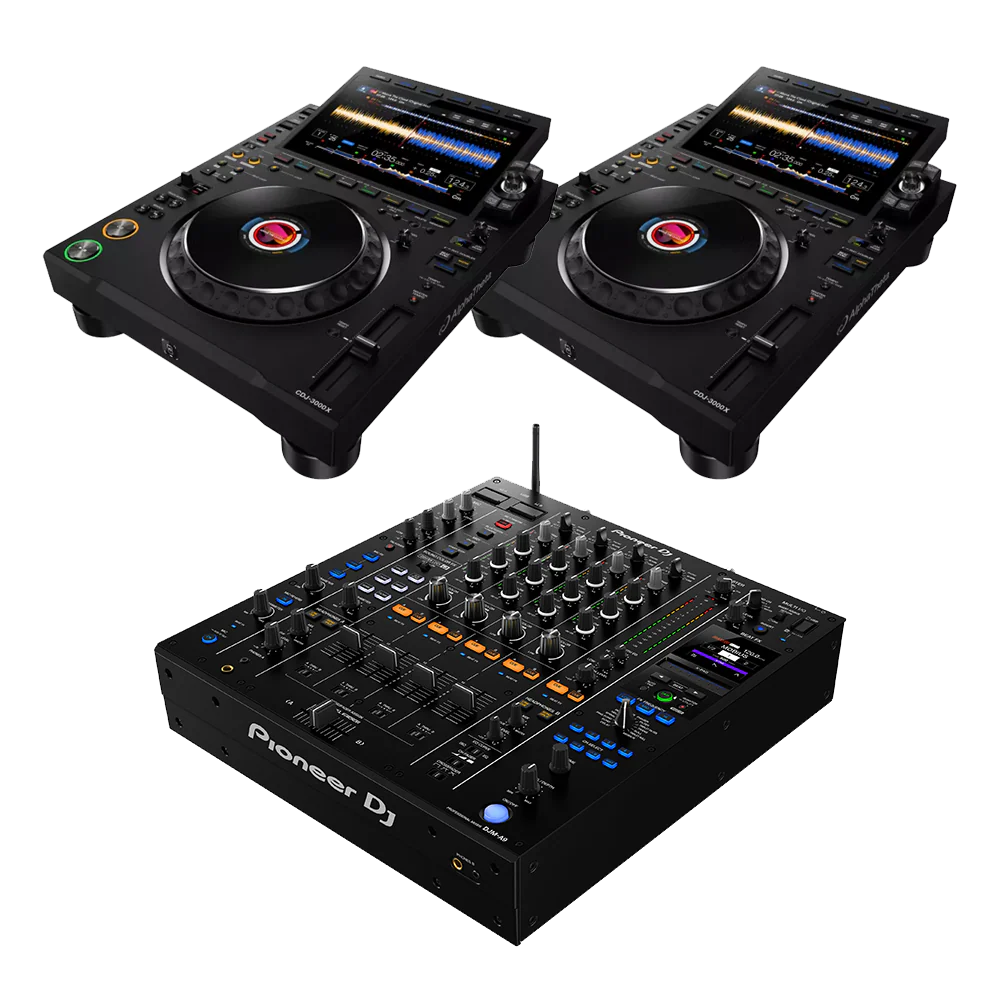 Pair of cdj 3000x with djm-a9 mixer