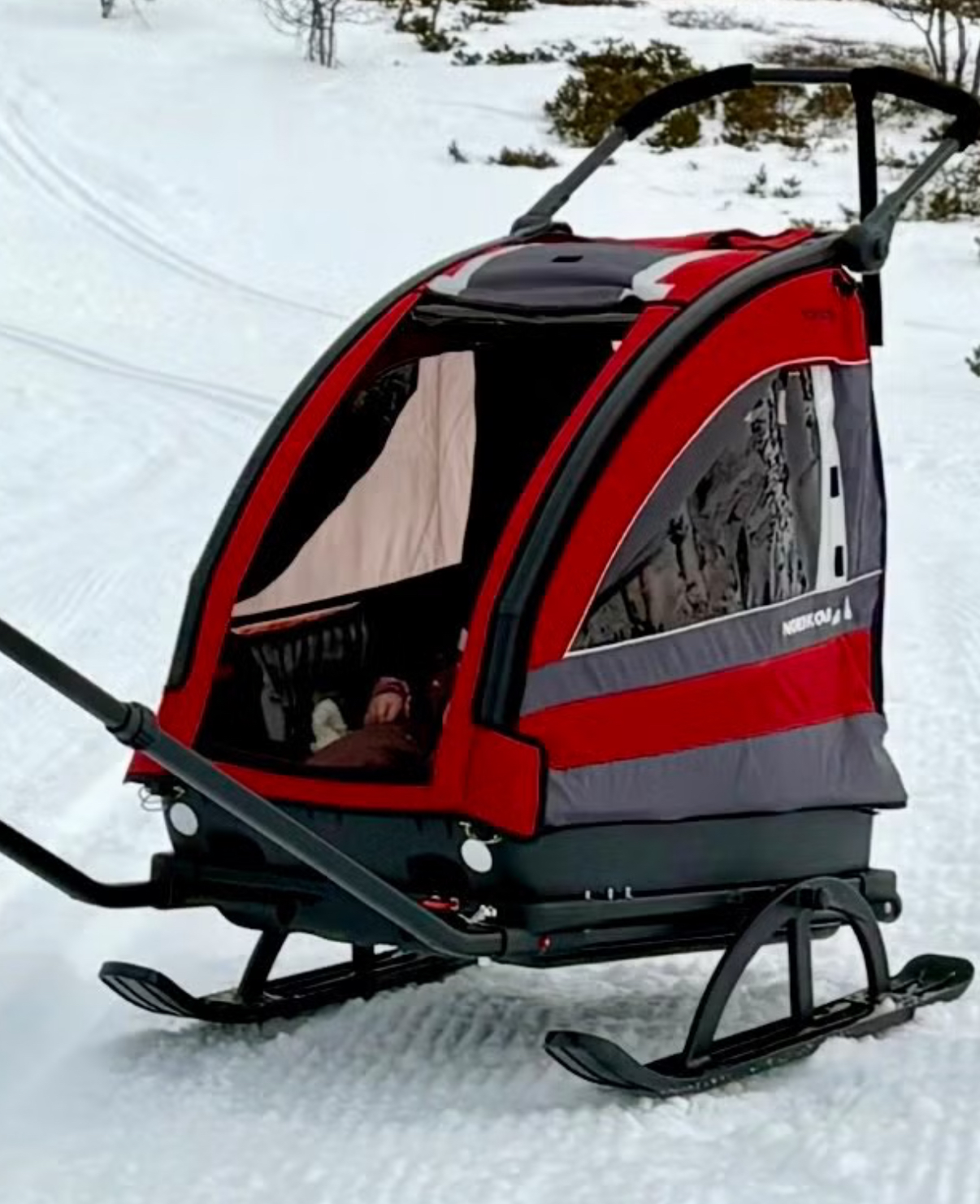 pulk: nordic cab explorer (for 1-2 barn) til leie