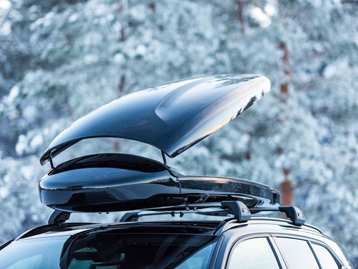 Takbox med takräcken: lång & aerodynamisk takbox - calix aero loader 2 - 350l