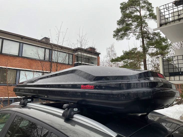 Suksiboksi mont blanc altitude 450 ja taakkatelineet