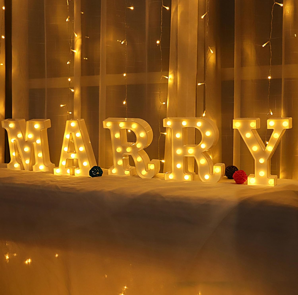 Marry me sign decorative led illuminated letter lights