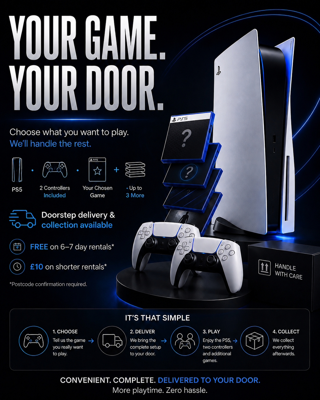Ps5 gaming experience | your game, your way | delivery available