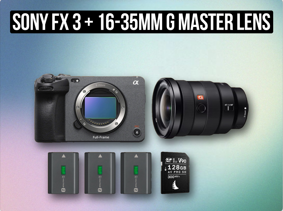 Sony fx 3 + 16-35mm g master lens f2 .8 mirrorless camera cinema 4k sony fx3 sony zoom lens wide angle g-master gm full frame sony fx 3 mirrorless  camera cinema full frame 4k  fx3