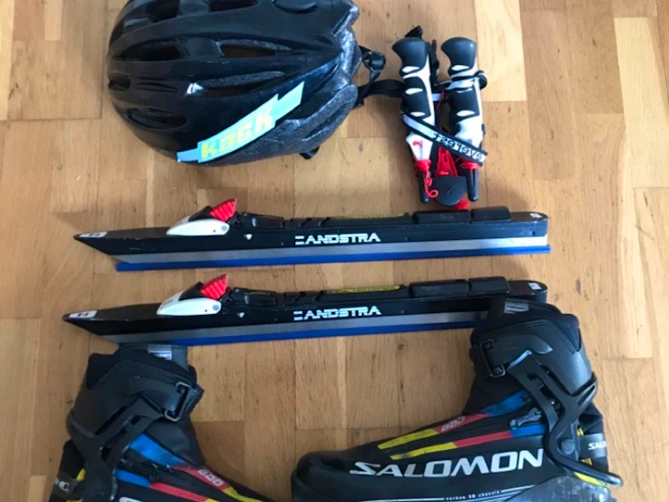 Långfärdsskridskor komplett utrustning