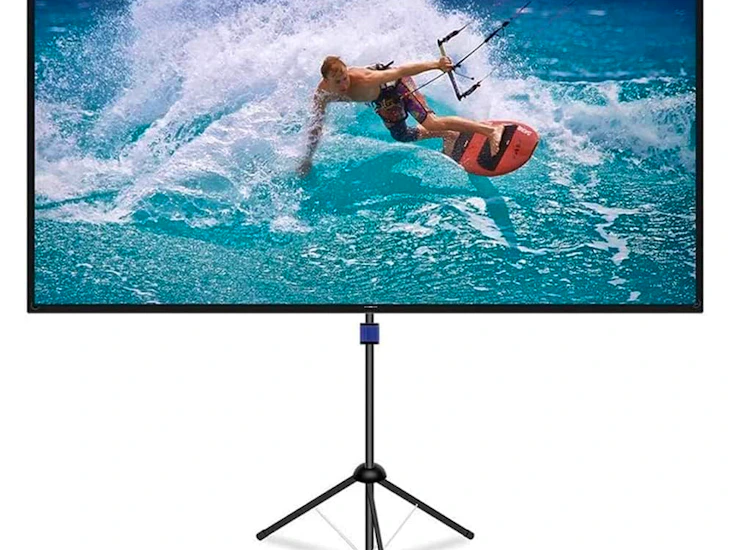 Projector screen with tripod stand, 80 inch