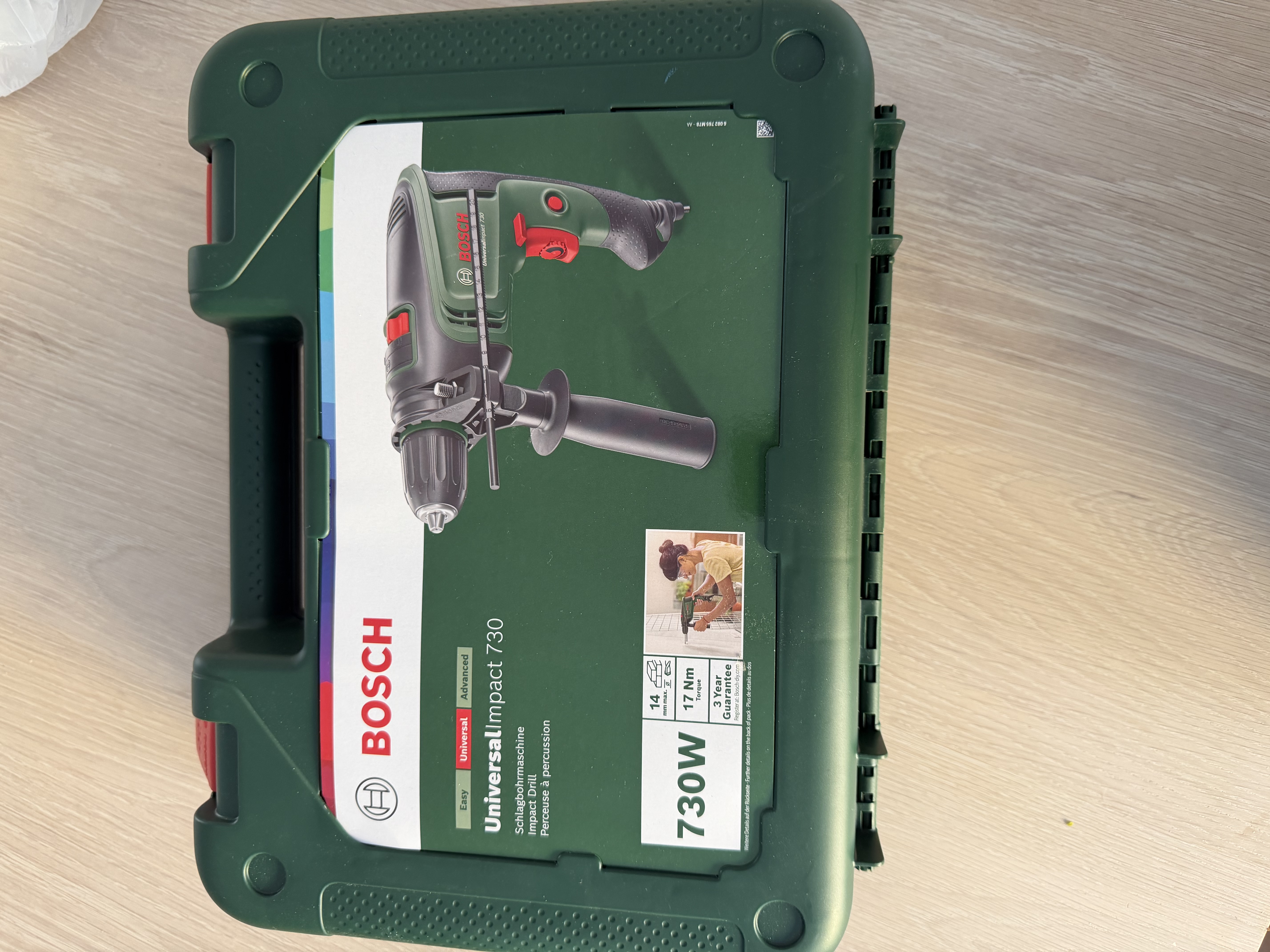 Som ny borhammer og drillbits fra kvalitetsmerket bosch universal impact 730