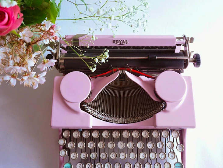 Pink typewriter - 1930s