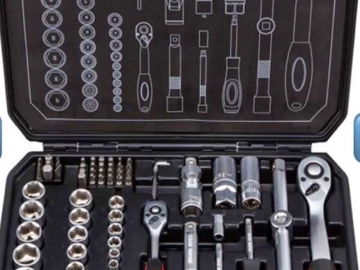 Komplett hylsnyckelsats 1/2” & 1/4”