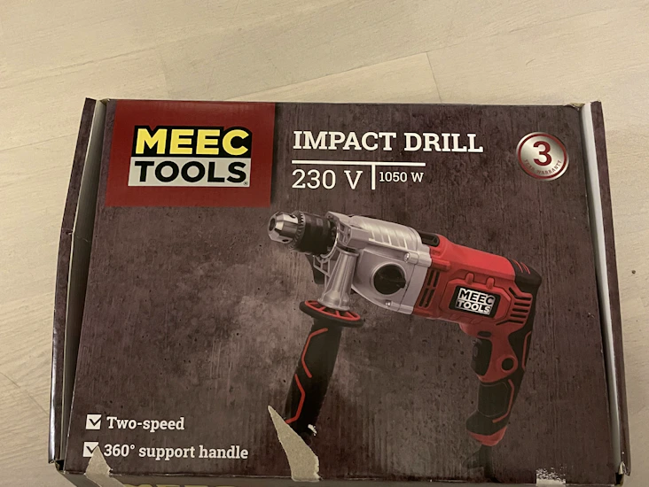 Meec tools slagborrmaskin med betongborrar