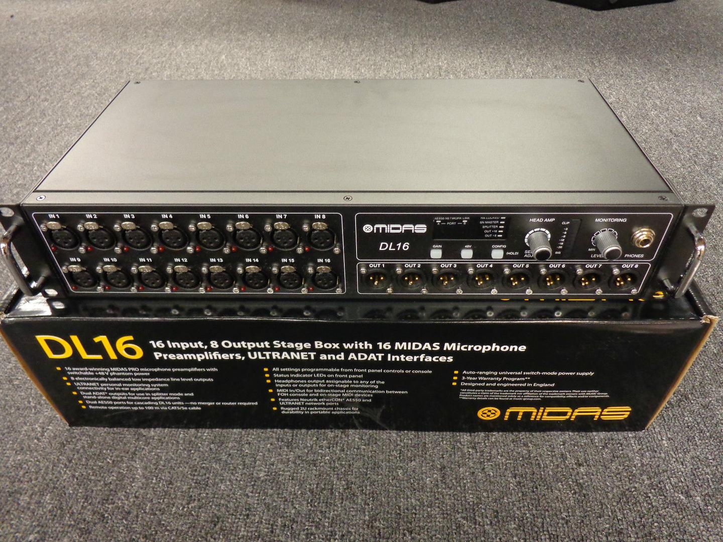 Midas dl16 digital stage box