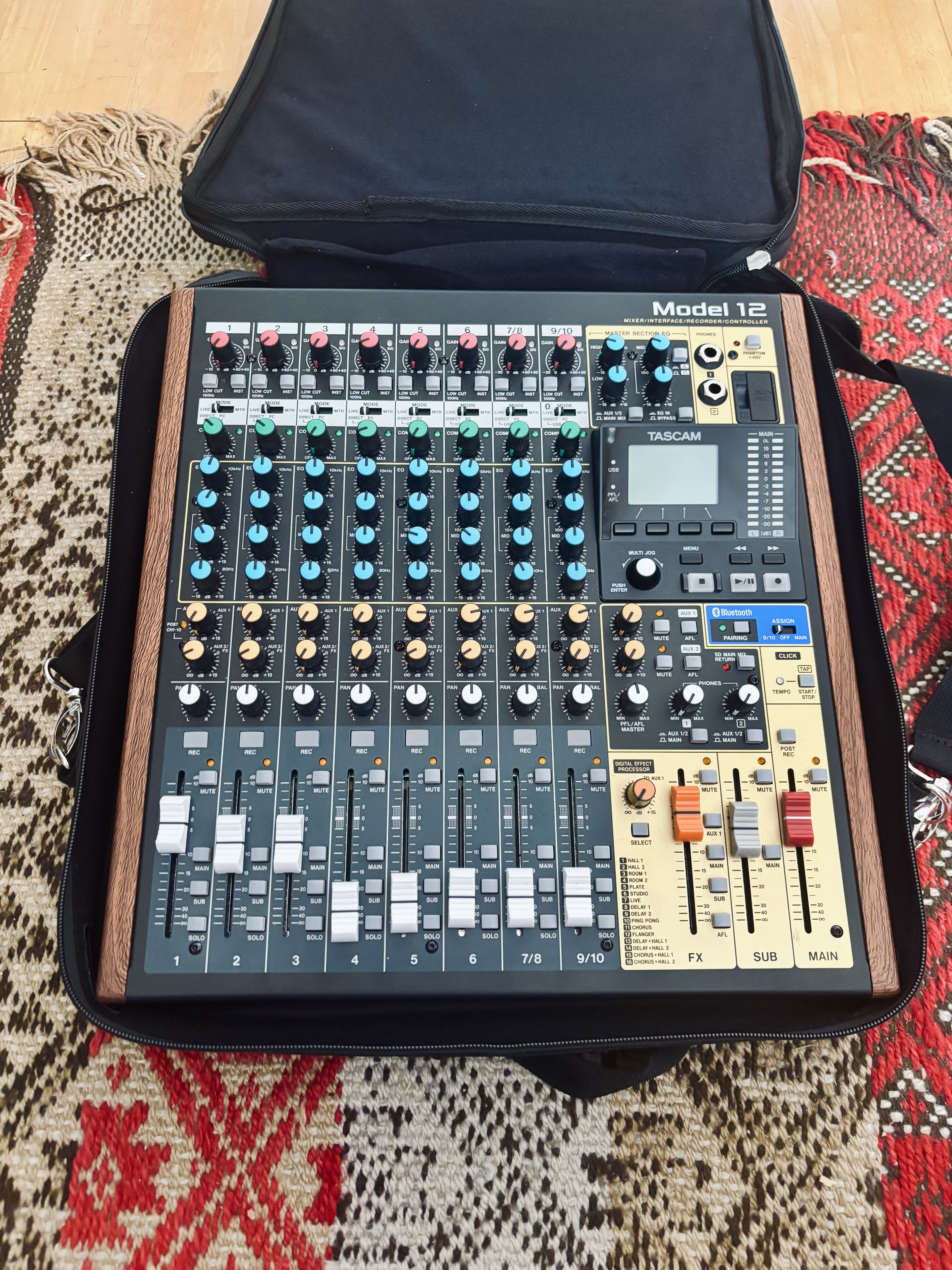 Tascam model 12 mixer/audio interface/streaming device