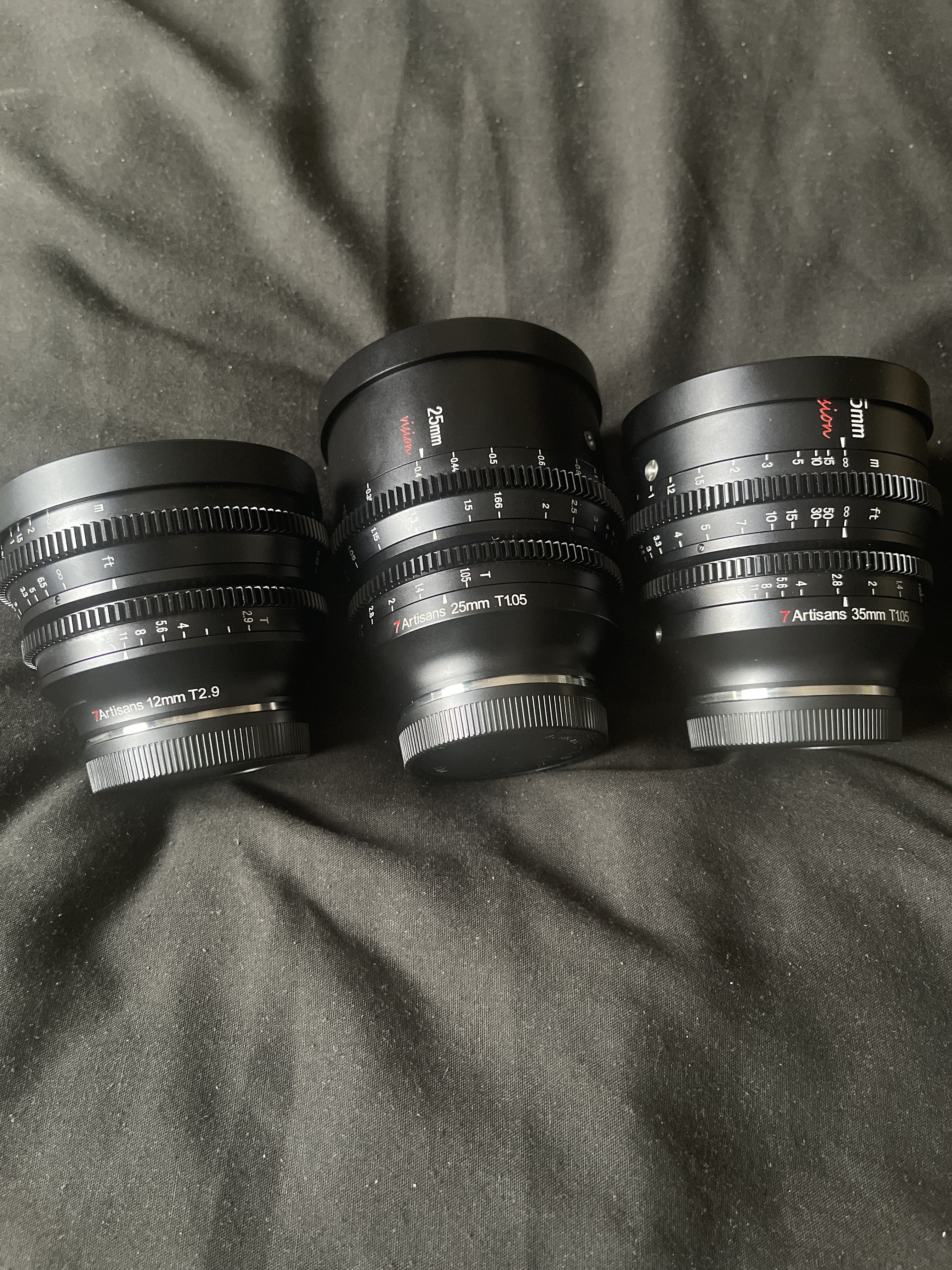 7artisans vision cinema lens (3 set) super 35 for sony e-mount