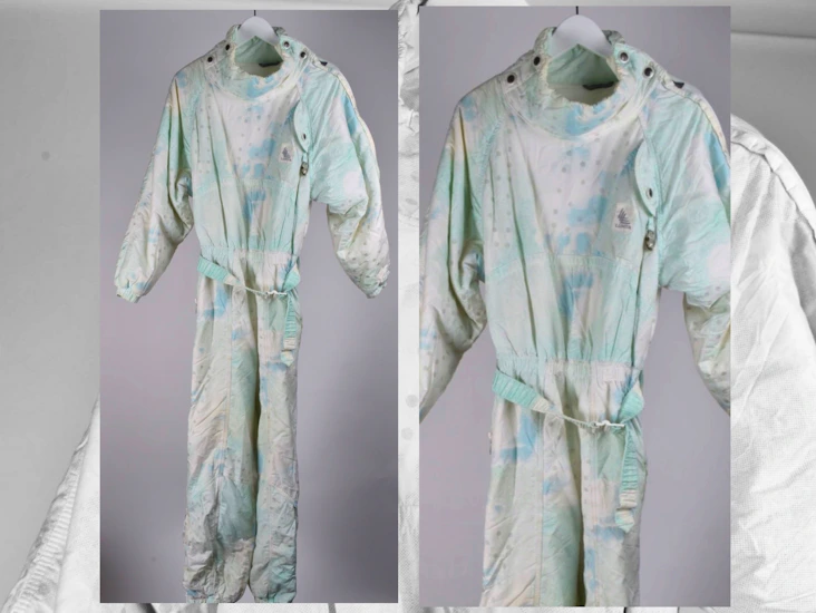 Retro skidoverall 80-tal - ljusblå