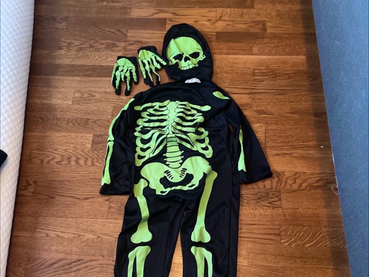 Lyssande skelettdräkt för barn