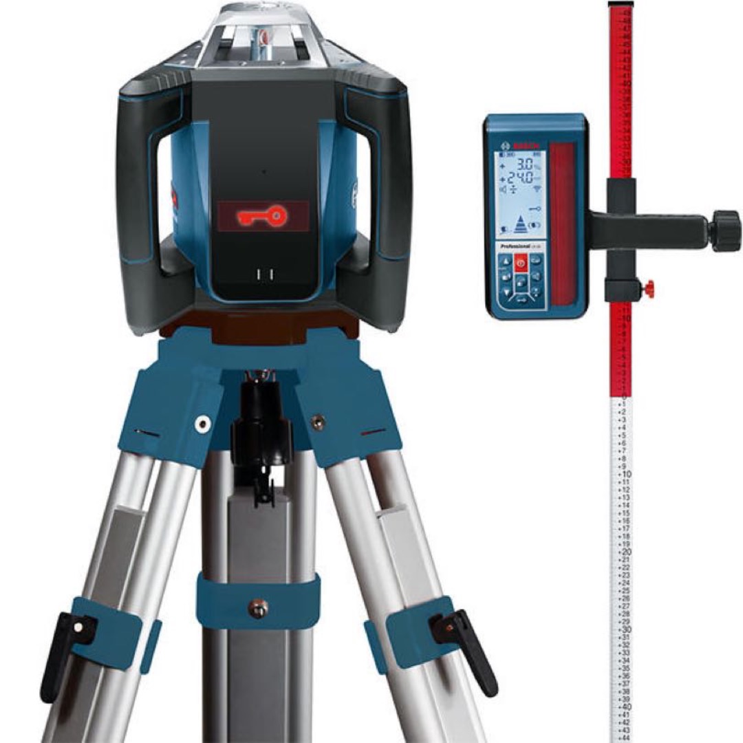 Blå bosch planlaser/rotationslaser - komplett