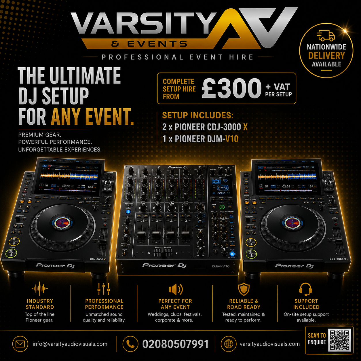 Cdj 3000 x & djm v10 mixer bundle 