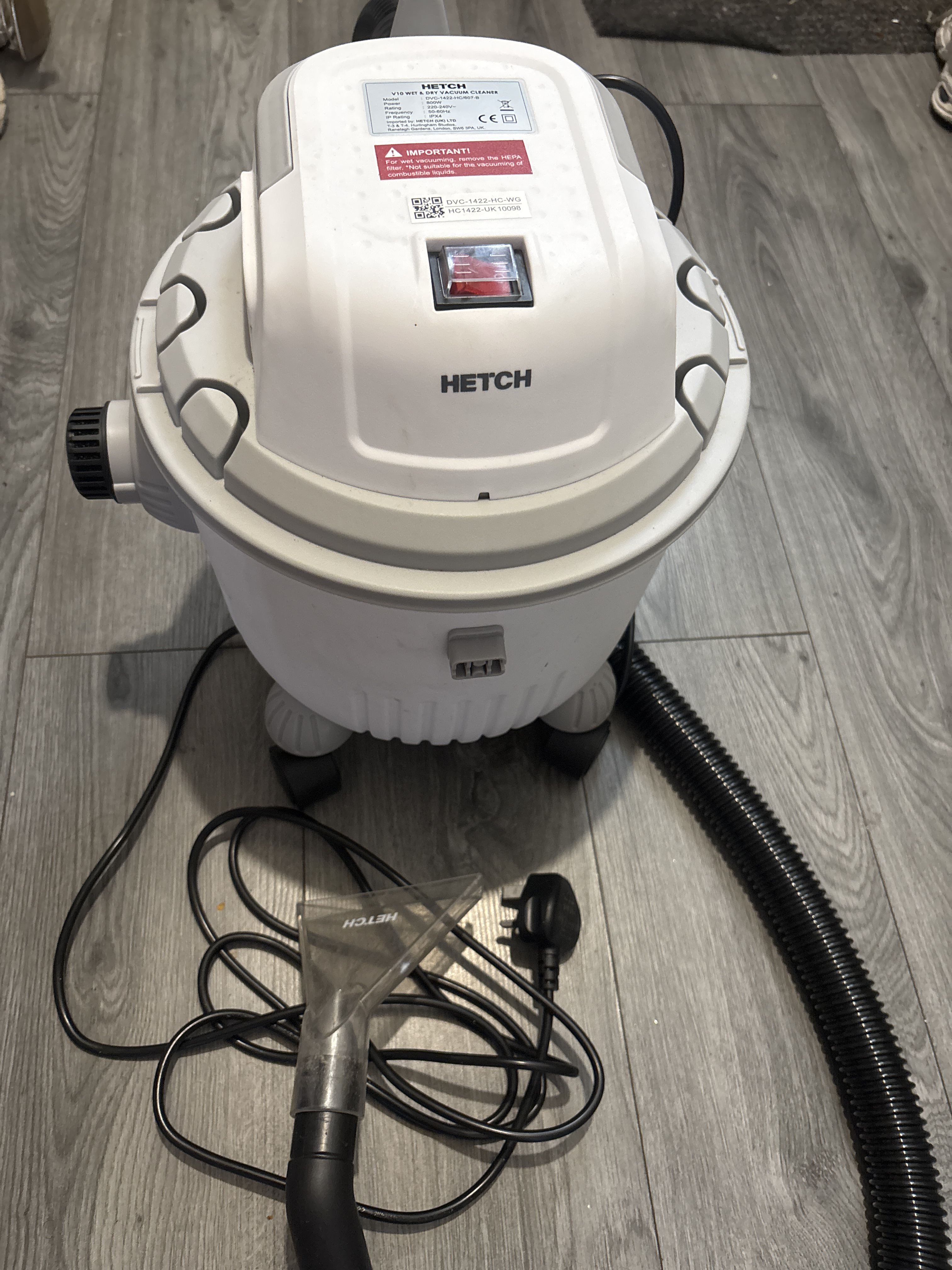  hetch 3-in-1 handheld vacuum cleaner & mop and leaf blower (hvc-1413)
