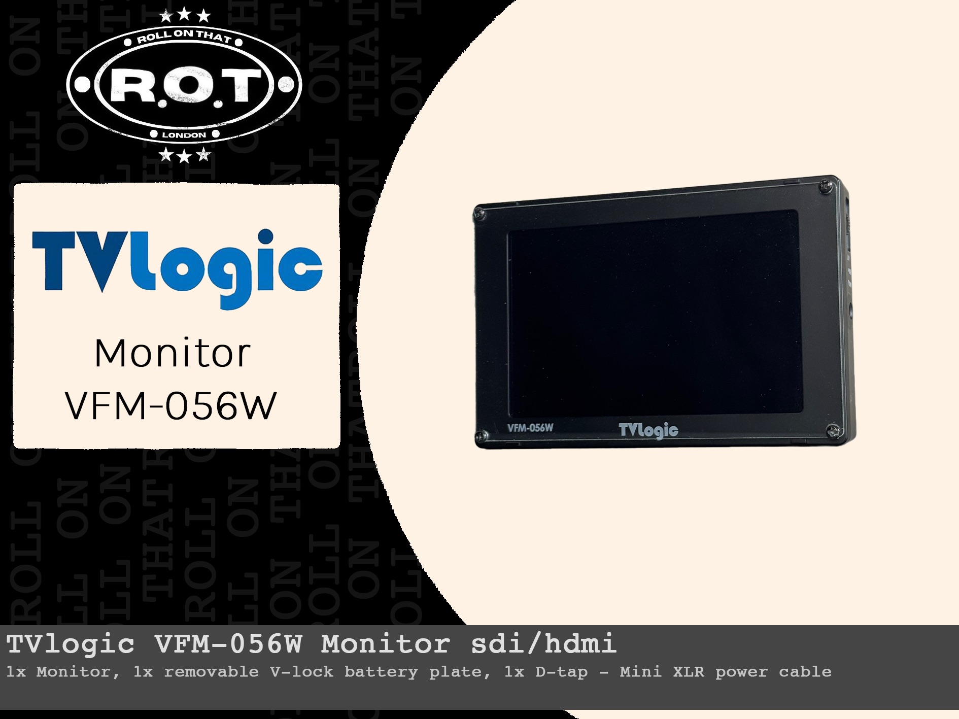 Tvlogic vfm-056w monitor (sdi/hdmi)