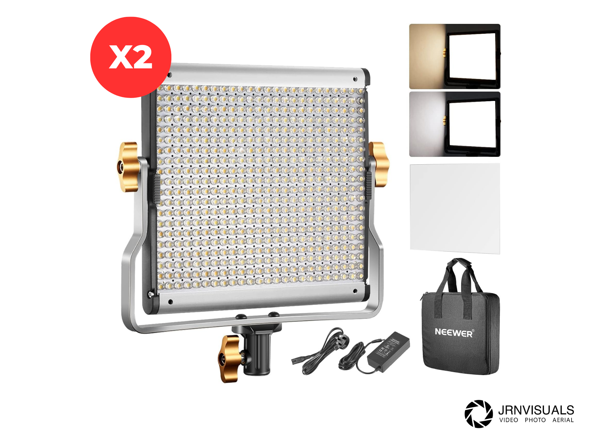 Neewer dimmable bi-color led 480