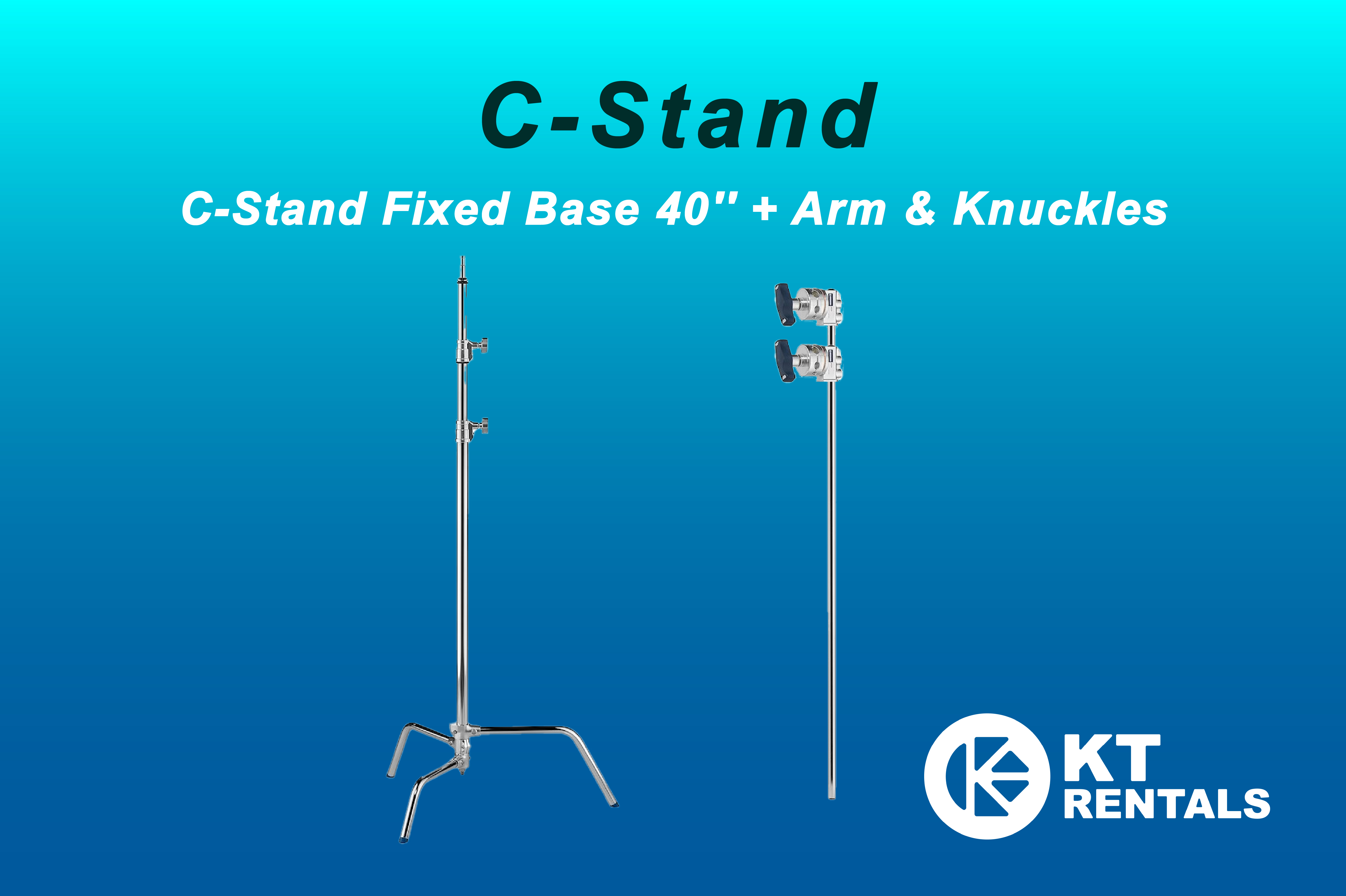C-stand fixed base 40" + arm & knuckles