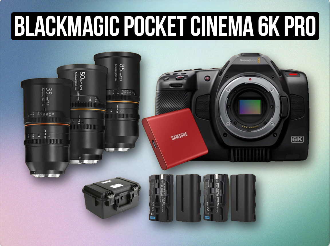 Blackmagic pocket cinema 6k pro (bmpcc)+ anamorphic sirui