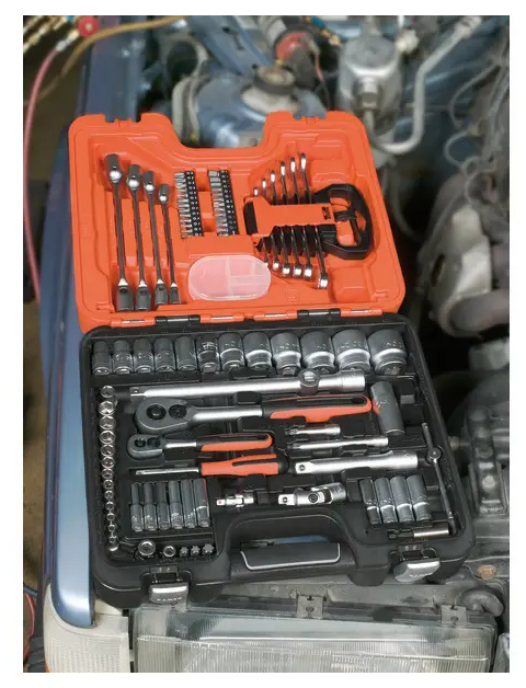 Bahco s910 pipesett, 91 deler,  1/2+1/4"