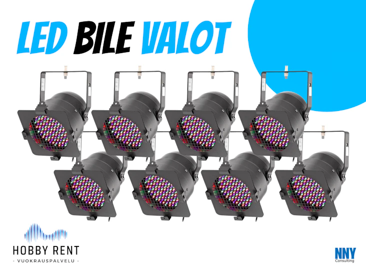 Disco valot 8kpl, stairville led par 56 black 151 leds rgb