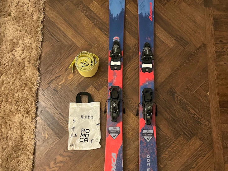 Allmountain skidor 178cm + stavar + stighudar