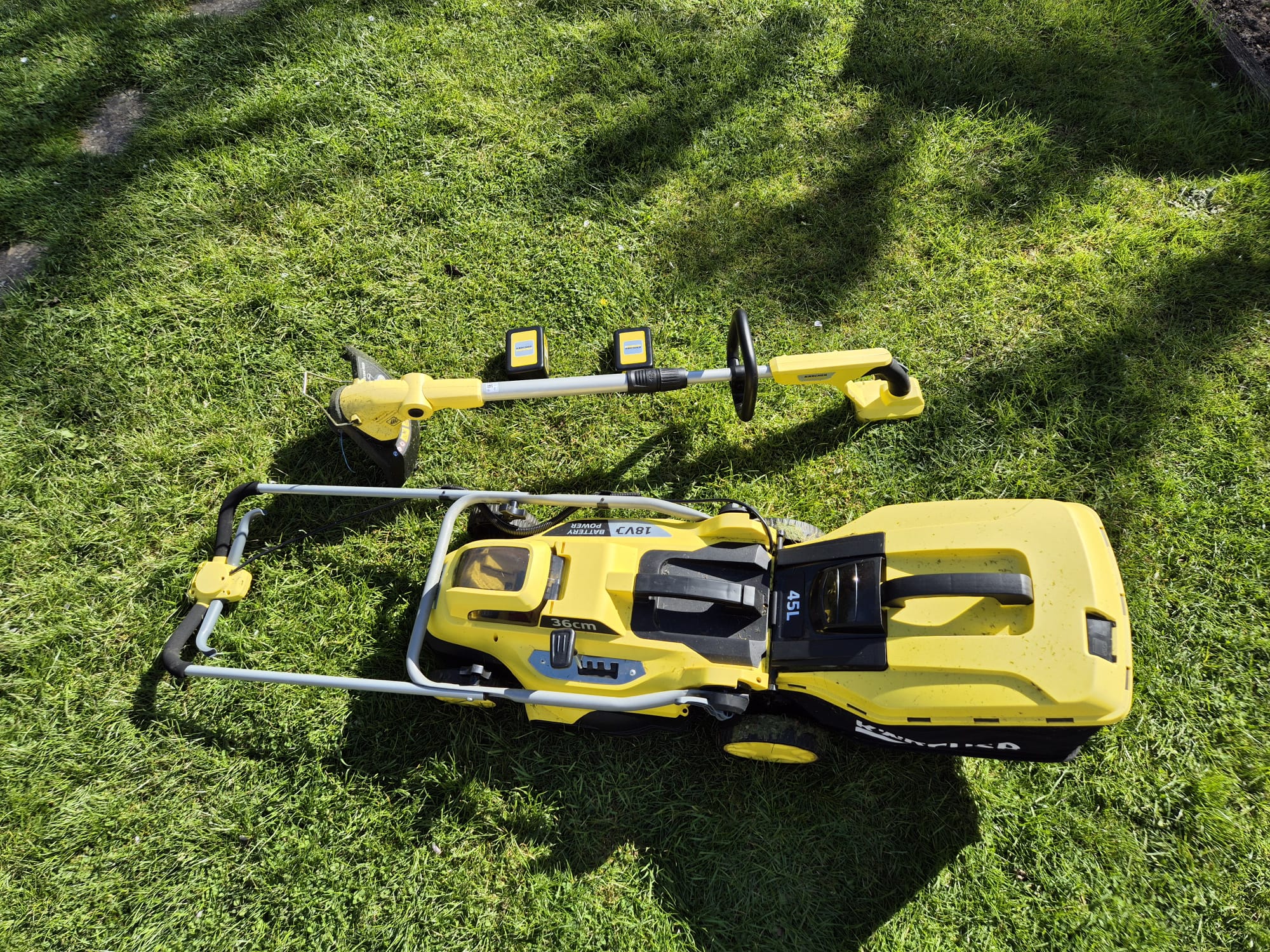 Karcher cordless lawn care set - lawn mower + grass trimmer (battery set)