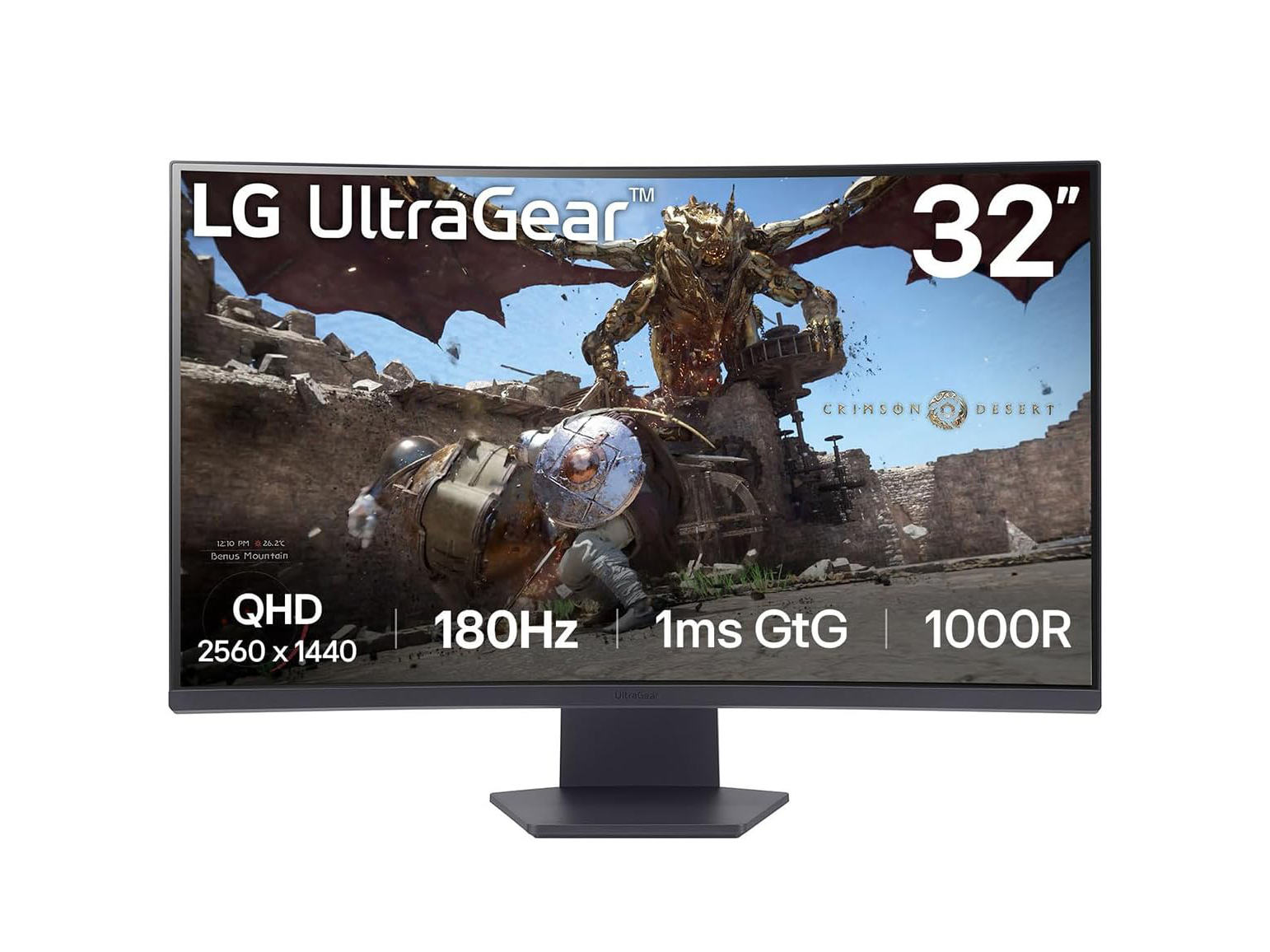 Lg 32" ultragear curved gaming monitor 32gs60qc, 32 inch, 