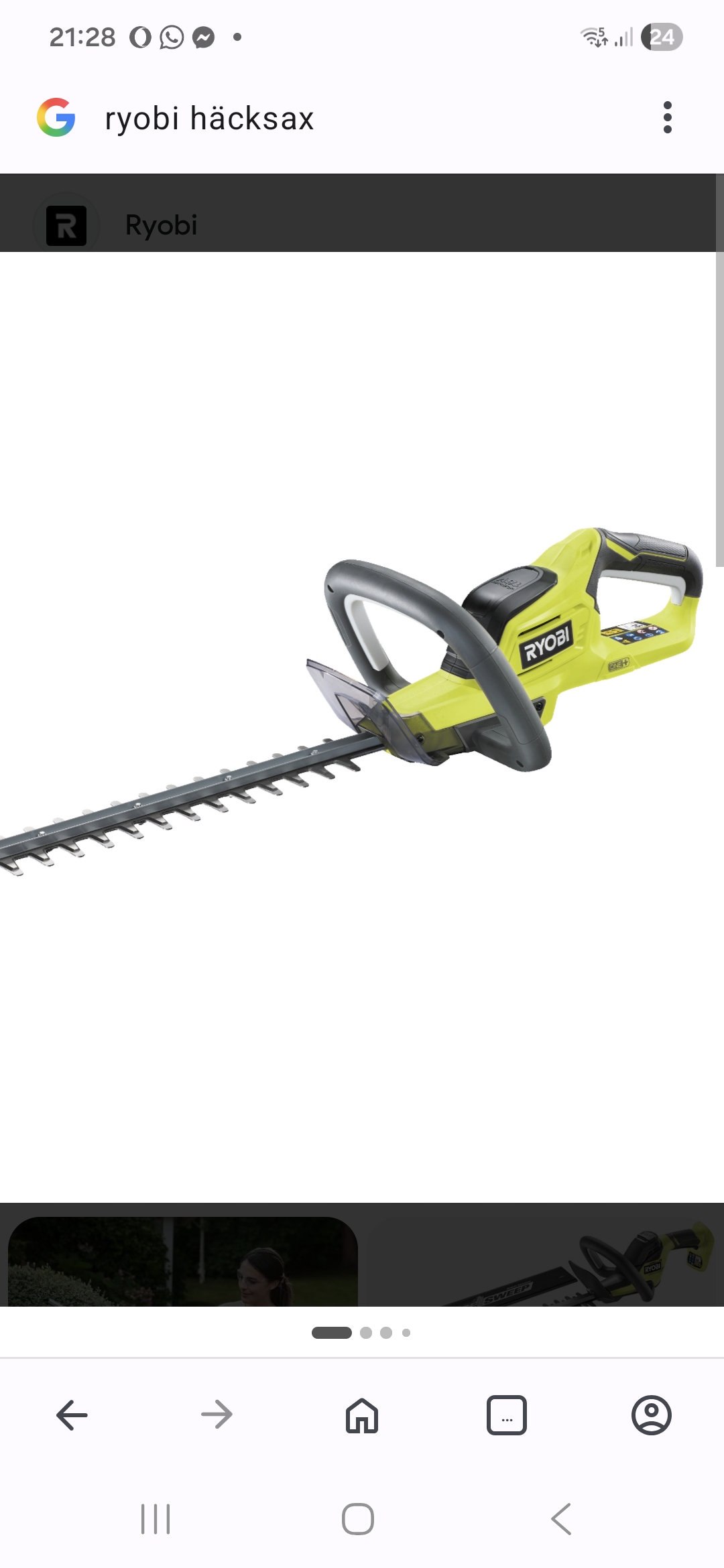 Ryobi häcksax 