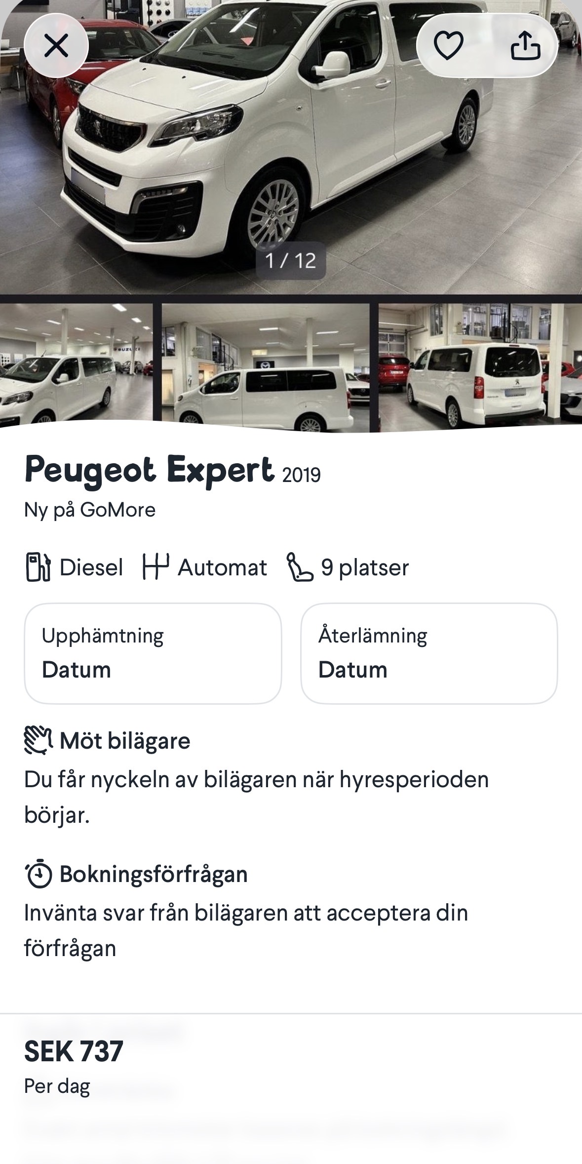 Peugeot expert traveller 9-sits