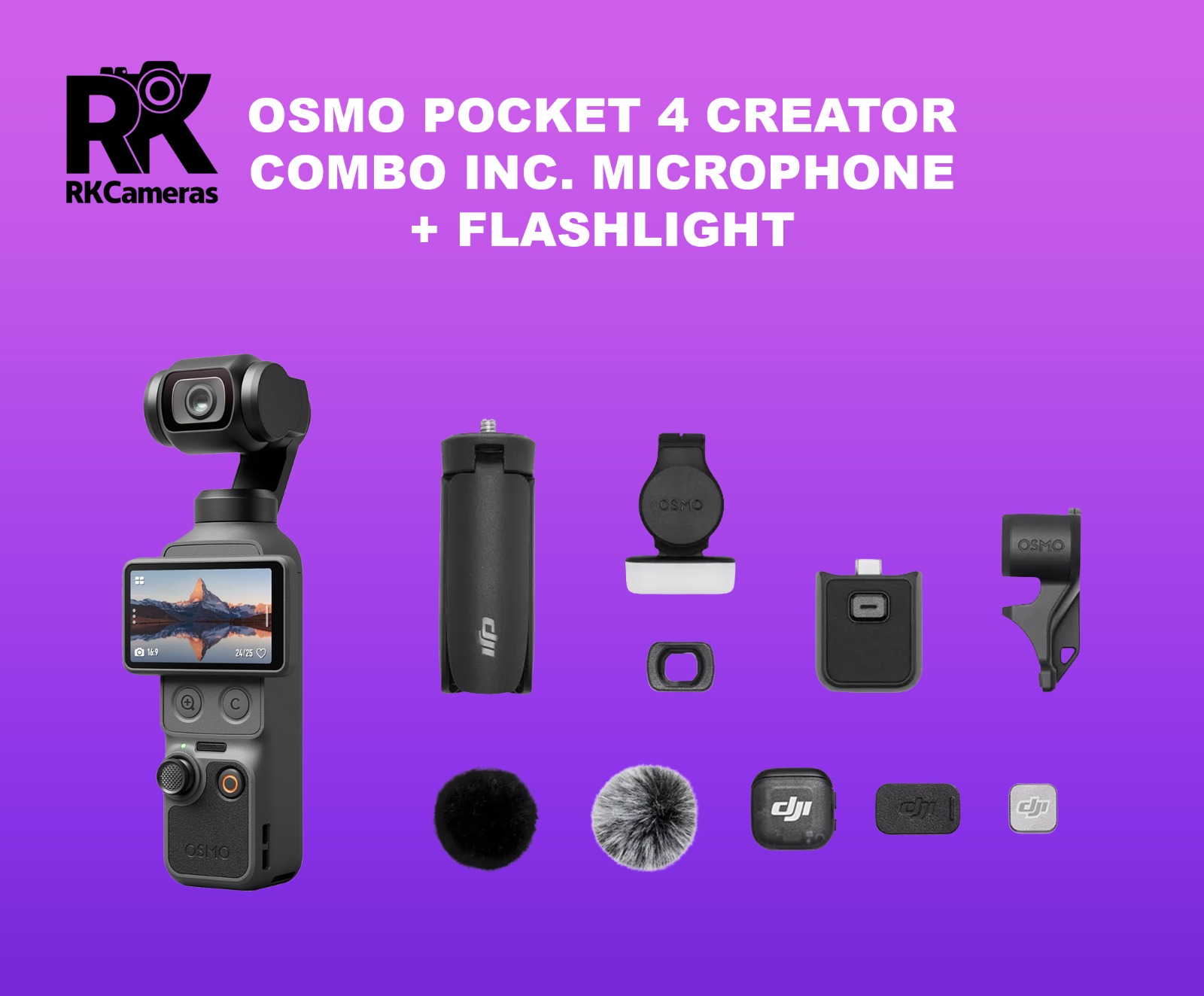 Osmo pocket 4 - creator combo – 4k pocket gimbal camera